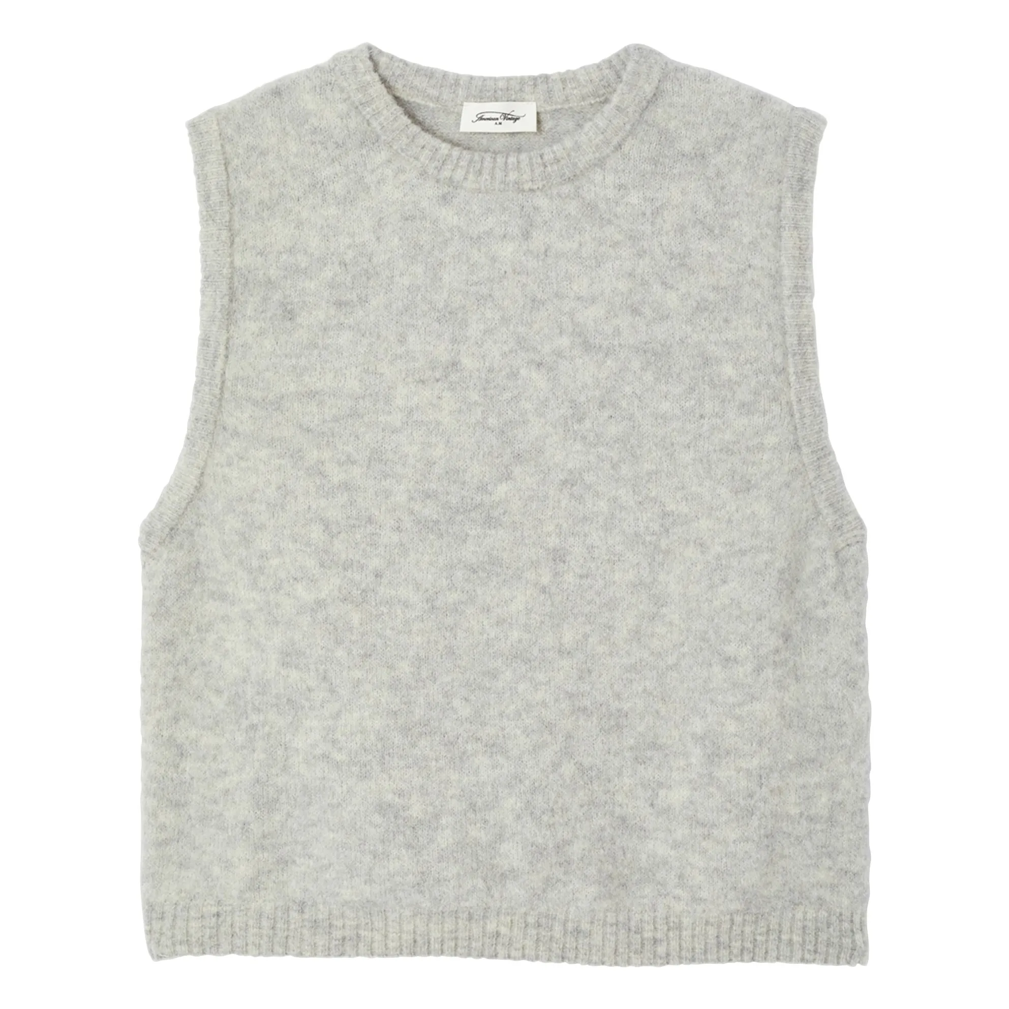 American Vintage Light Grey Vitow Wool Sleeveless Sweater