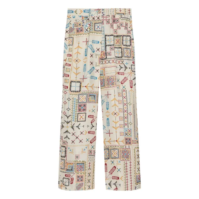 Ortiz Hose Seide | Cremefarben