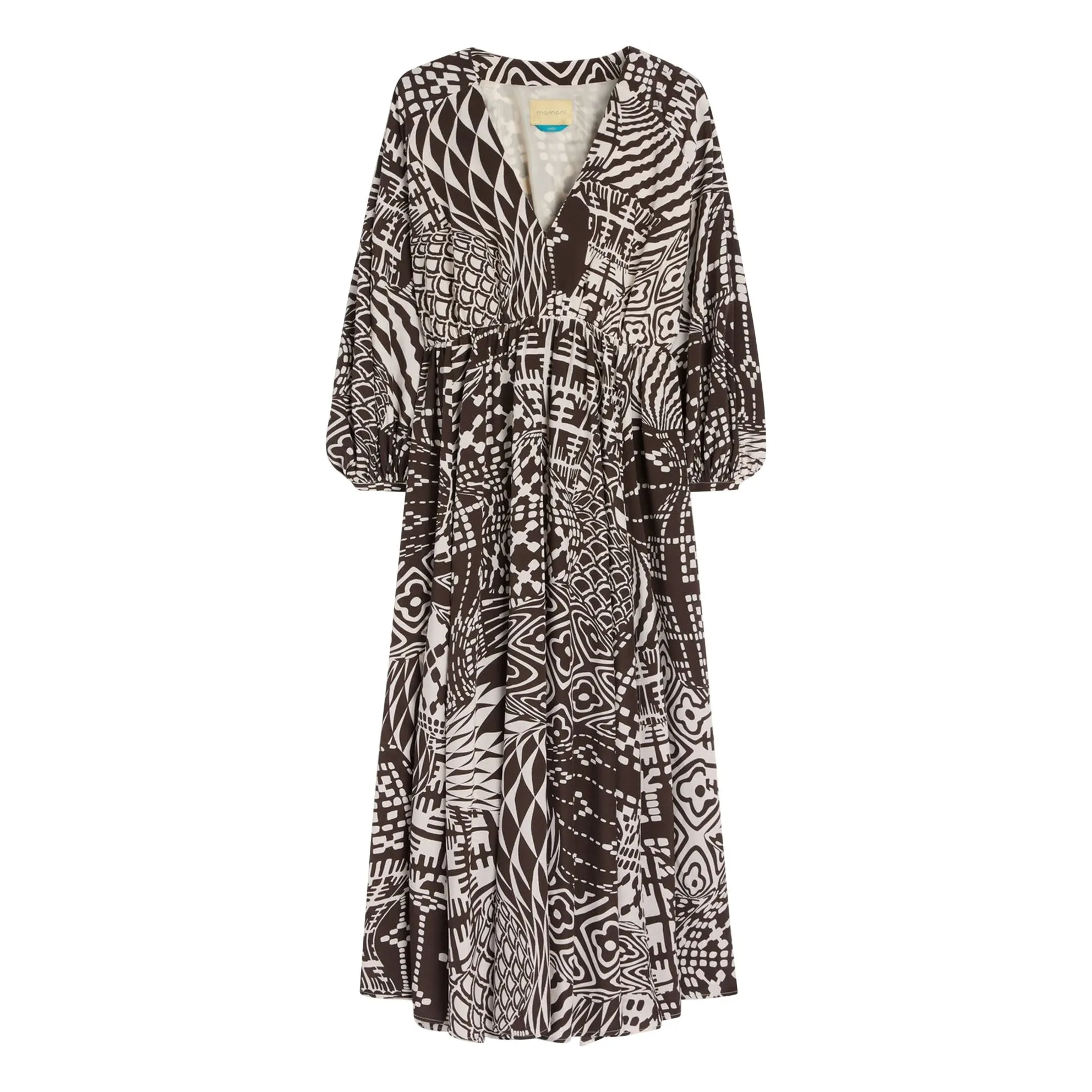 Momoni Chocolate Francisco Silk Dress