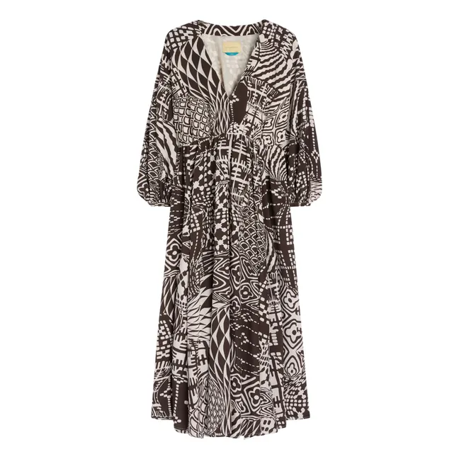 Kleid Francisco Seide | Schokoladenbraun