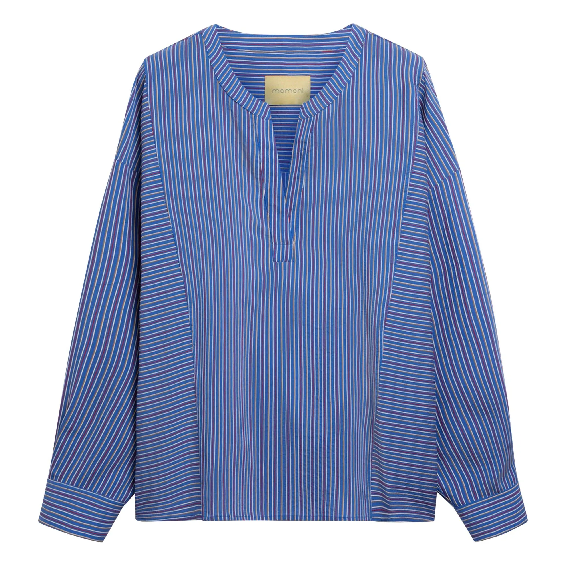 Momoni Blue Prickly Stripes Blouse