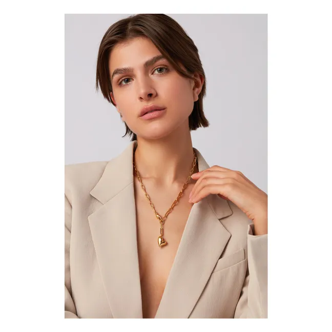 Puffy Heart necklace | Gold