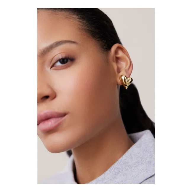 Boucles d'Oreilles Art Heart | Doré