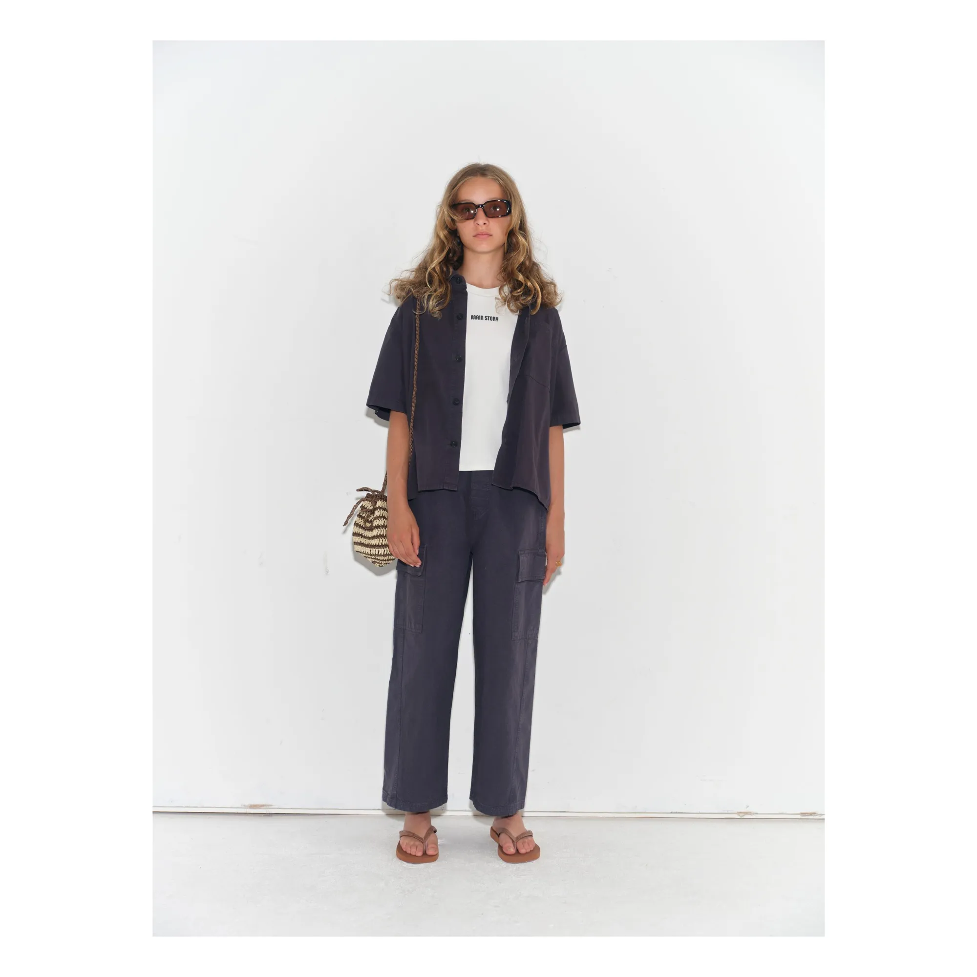 Main Story Charcoal Grey Large Organic Cotton Shirt