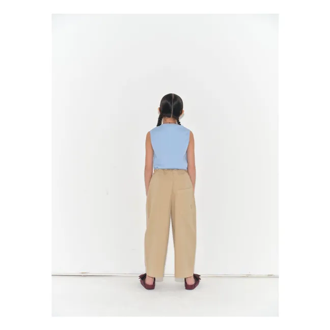 Pantalon Barrel Coton Bio | Beige