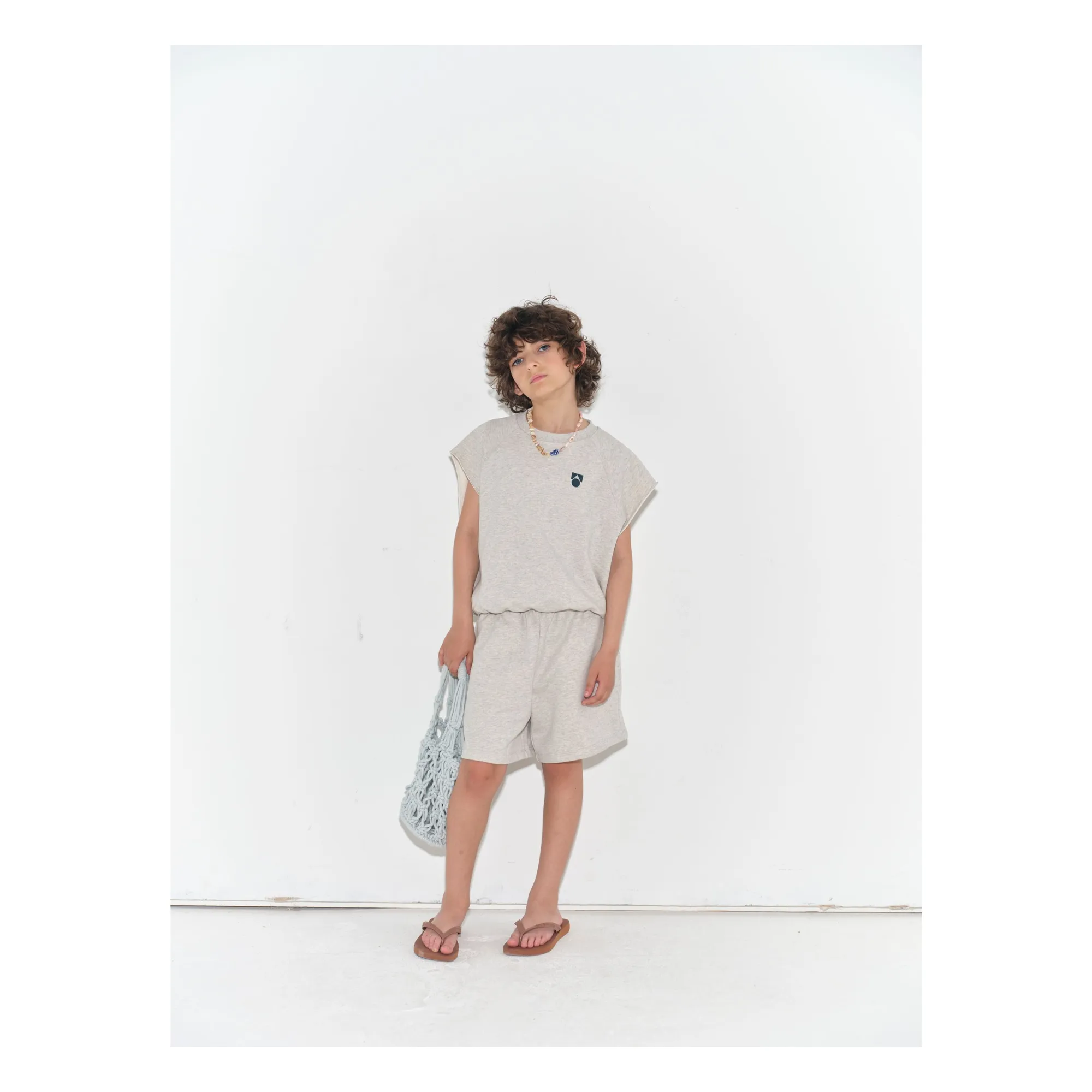 Main Story Grey Organic Cotton Baggy Jogger Shorts
