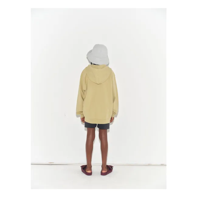 Sweat Zippé Oversize Coton Bio | Vert pistache