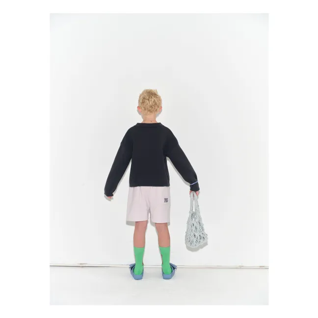 Organic Cotton Polo Sweater | Black