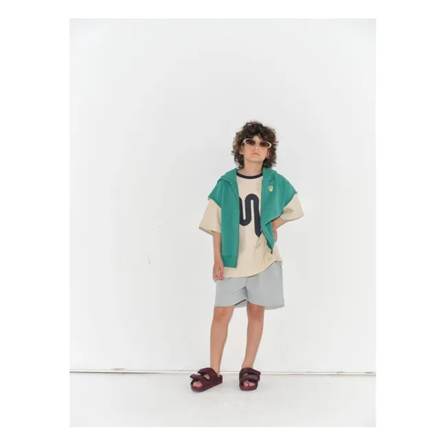 T-shirt Long Logo Coton Bio | Ecru