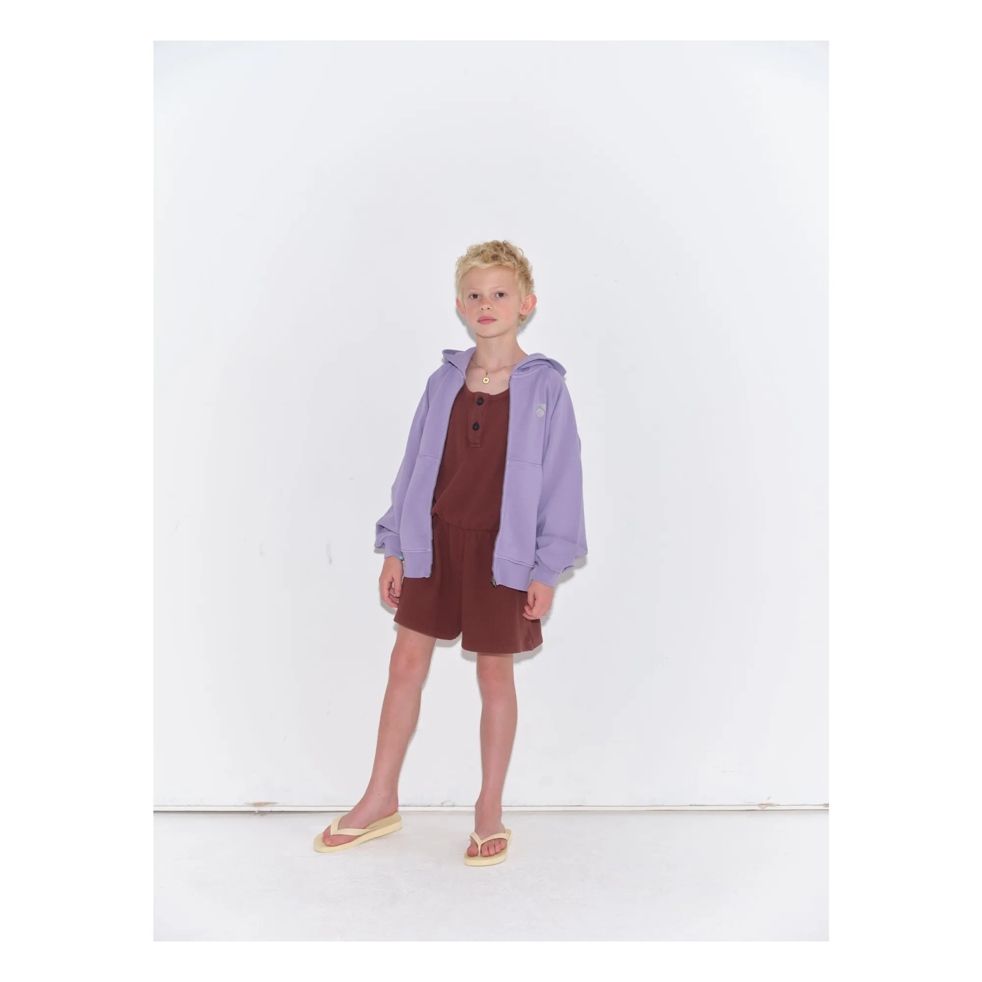 Main Story Chocolate Organic Cotton Buttoned Playsuit