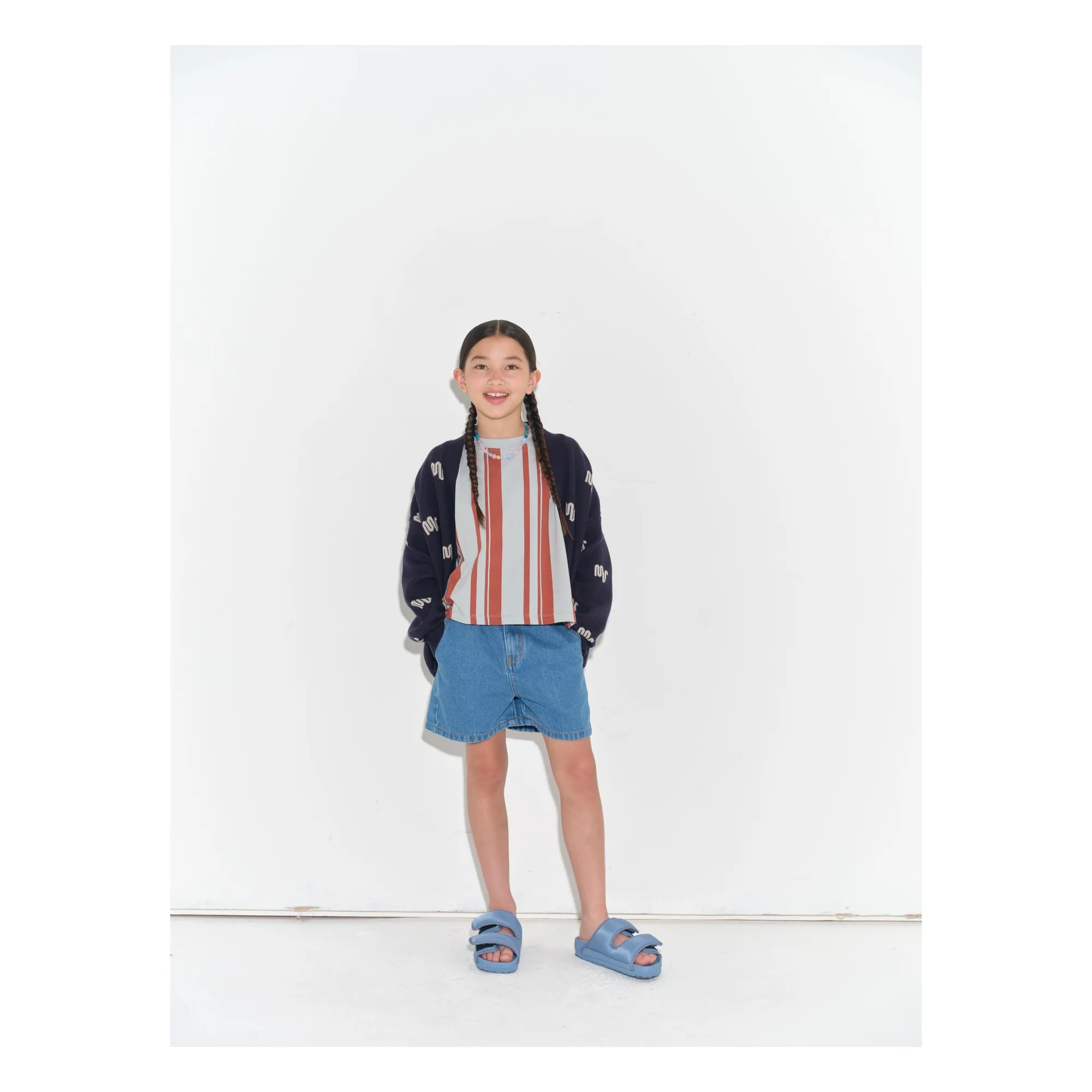 Main Story Blue Denim Organic Cotton Shorts