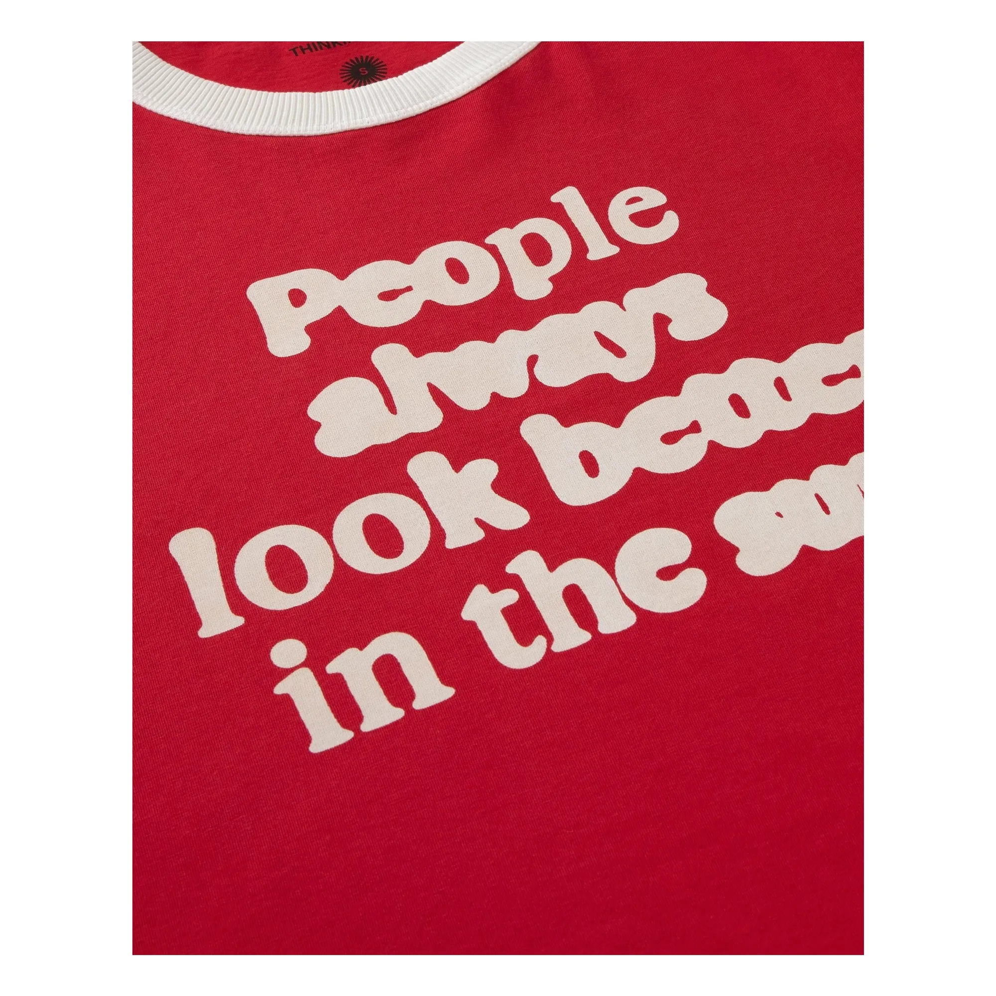 T-shirt People Zowie Coton Bio | Rouge- Image produit n°3