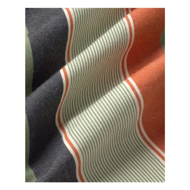 Raida Stripes Organic Cotton Top | Orange