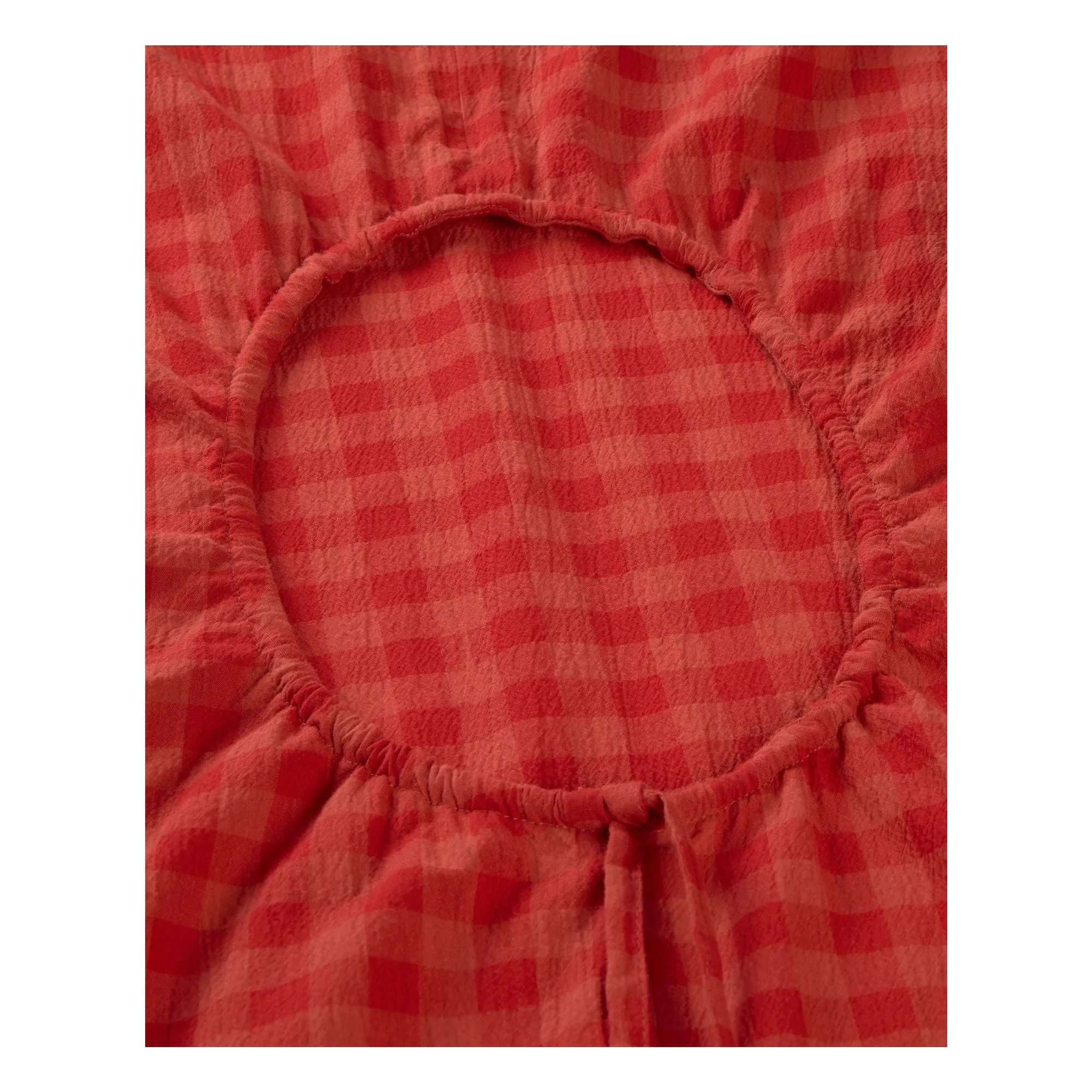 Robe Carreaux Kina Coton Bio | Rouge- Image produit n°2