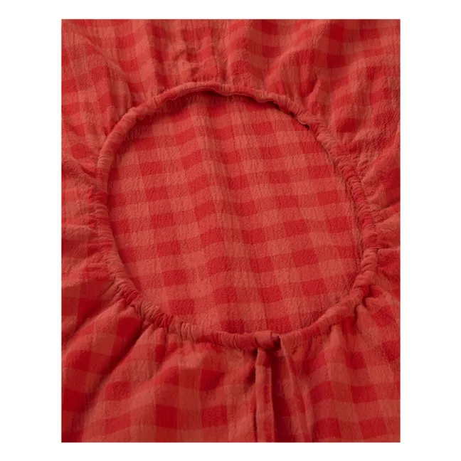 Robe Carreaux Kina Coton Bio | Rouge