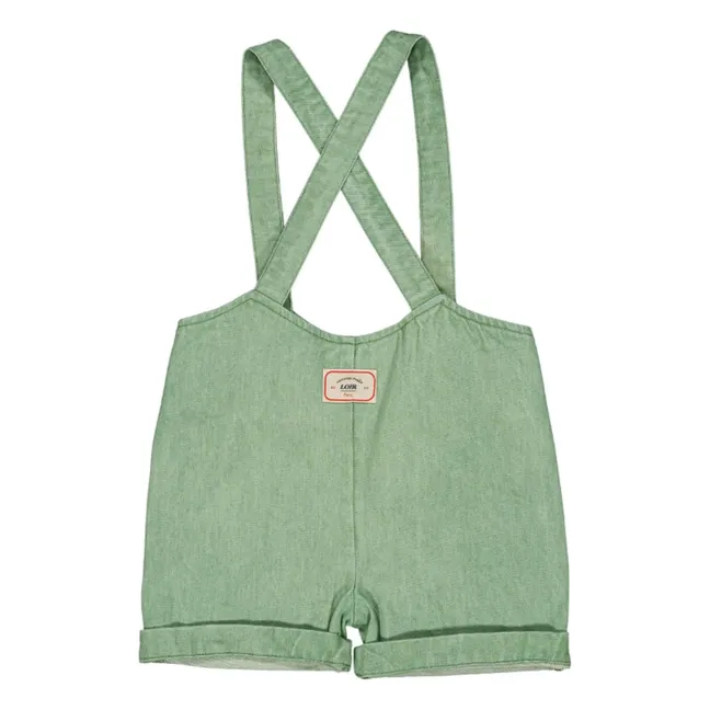 Combishort Denim Octave | Vert d'eau