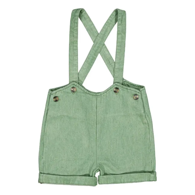 Combishort Denim Octave | Vert d'eau