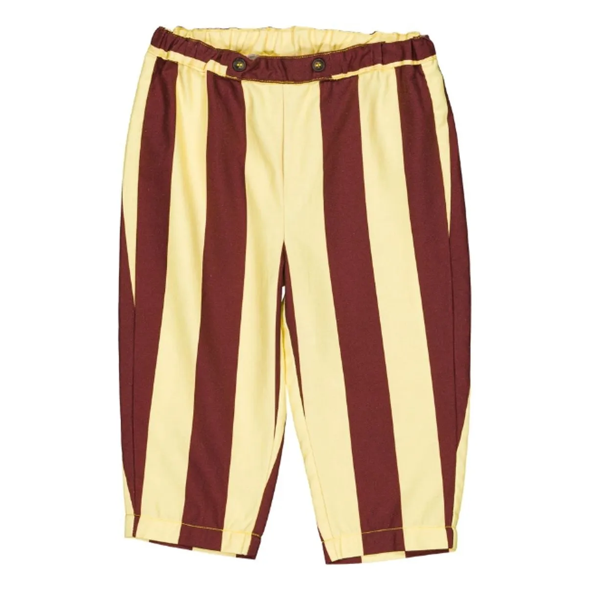 Loir Burgundy Nini Striped Organic Cotton Pants