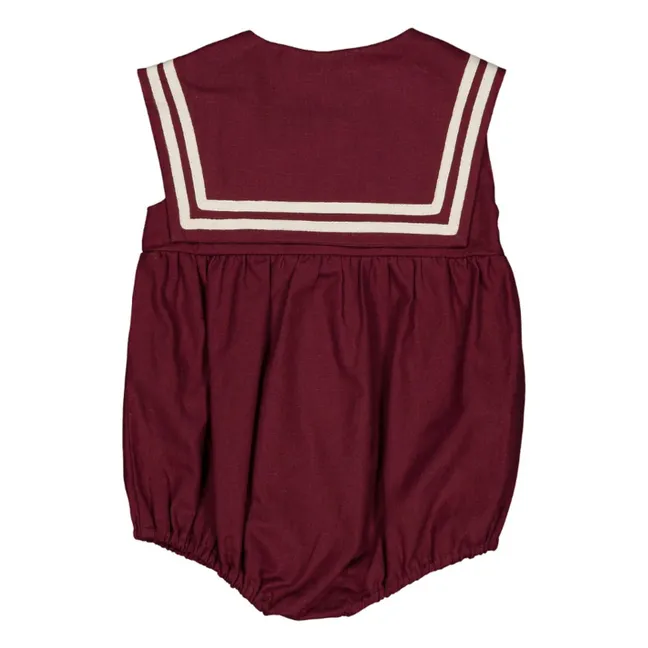 Pelele de lino Isabella | Burdeos