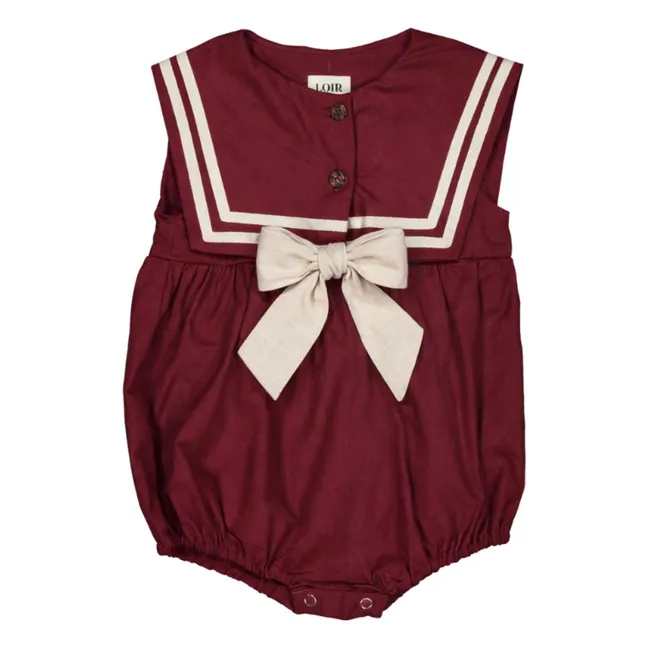 Pelele de lino Isabella | Burdeos