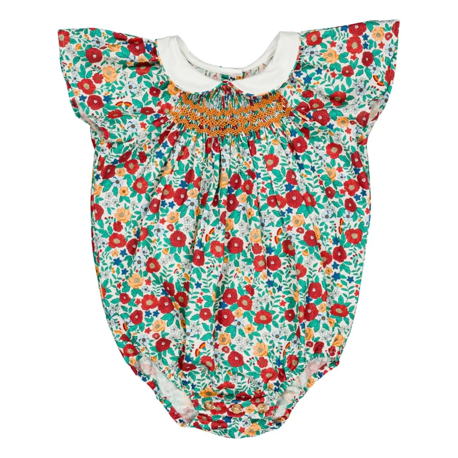 Loir White Bilbao Floral Romper