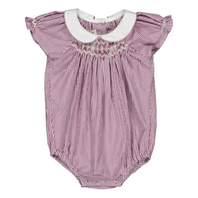 Barboteuse Bilbao Rayée | Violet