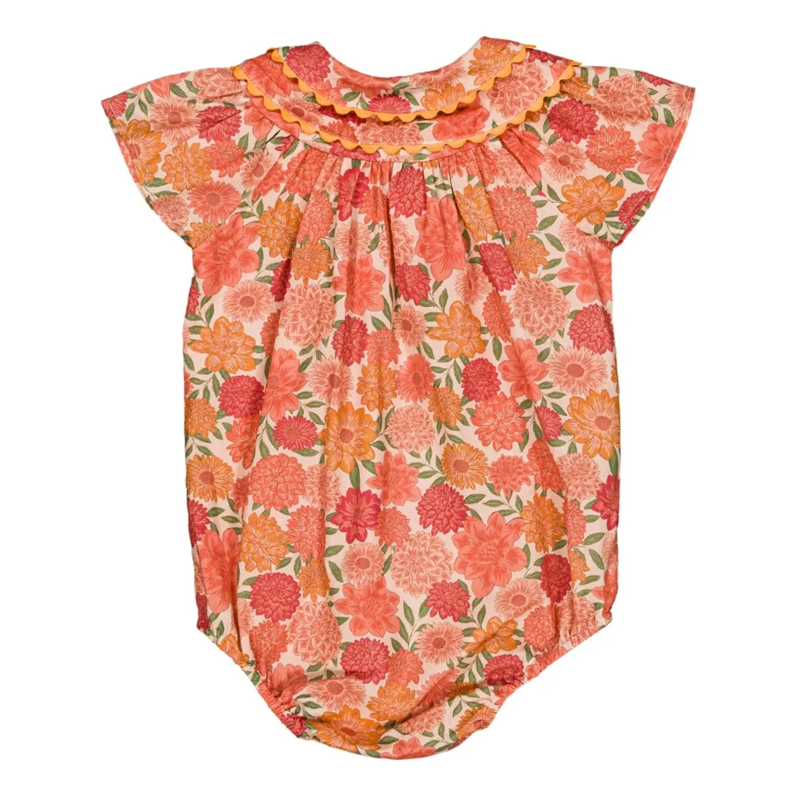 Loir Coral Toinette Fleurs Coton Bio Romper