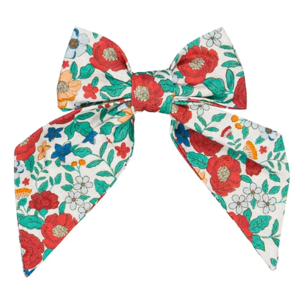 Loir White Carlotta Nœud Fleurie Hair Clip