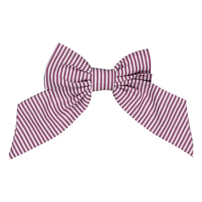 Pinza para el pelo Carlotta Striped Bow | Violeta
