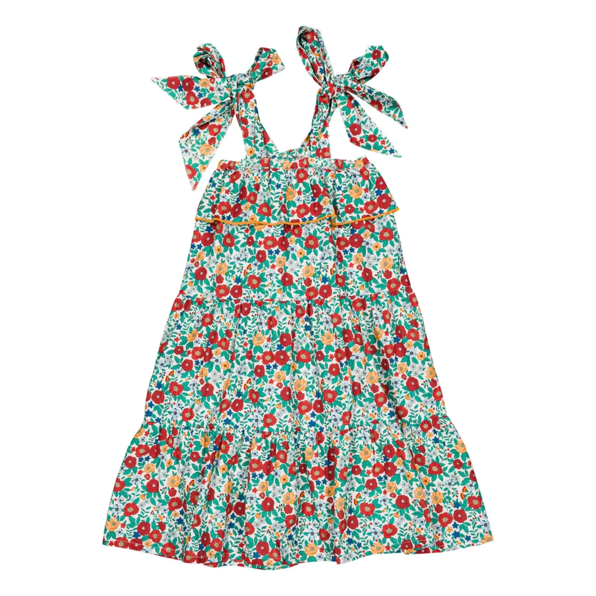 Vestido floral Olga | Blanco- Imagen del producto n°0
