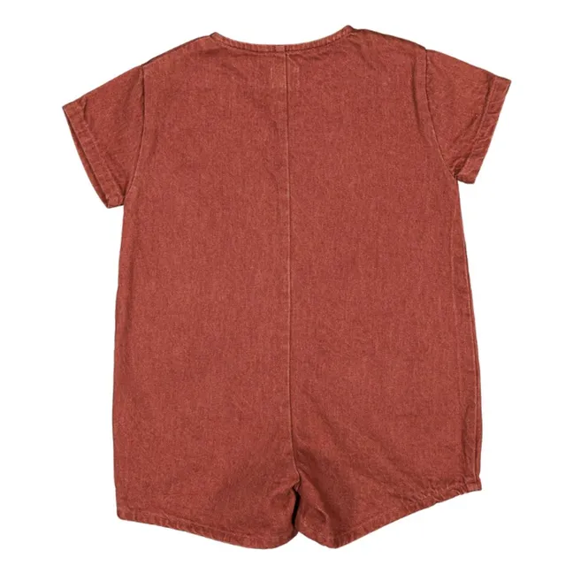 Combishort Denim Arsene  | Terracotta