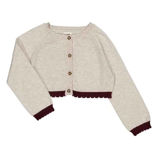 Strickjacke Bolero meliert | Beige