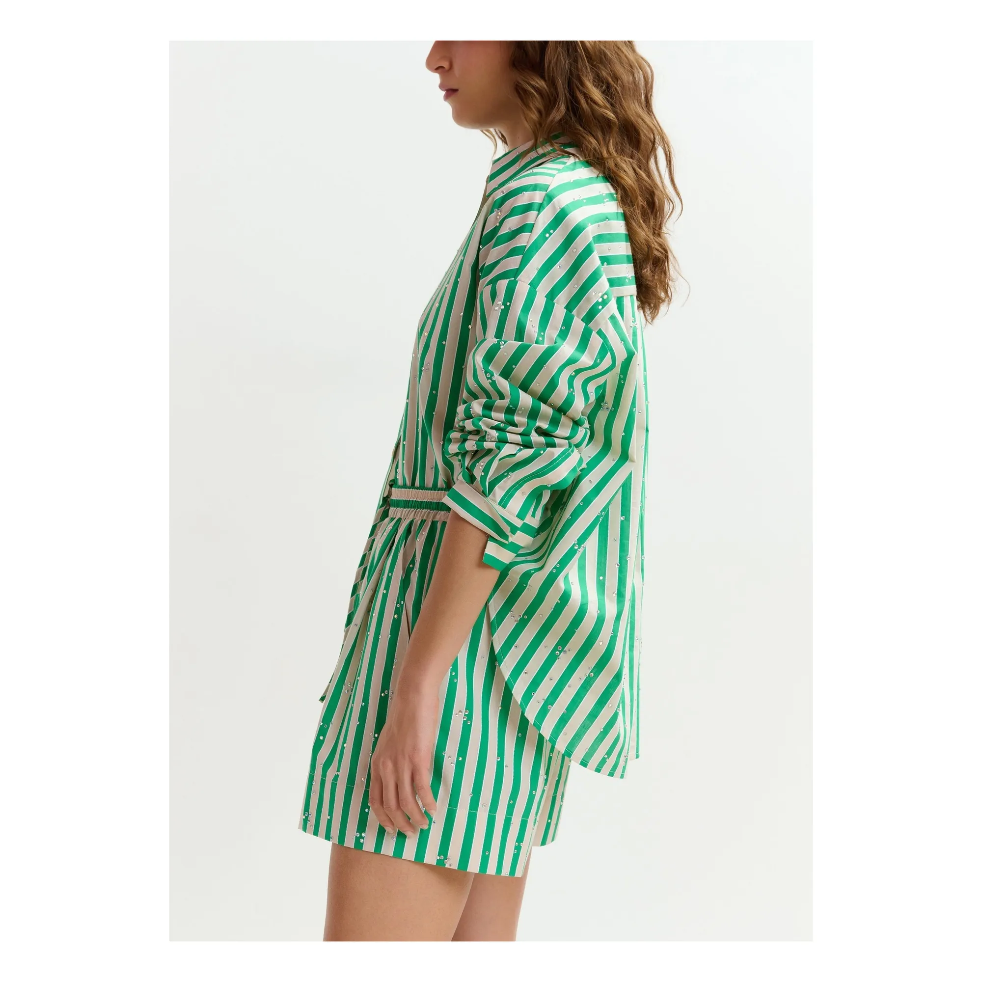 Chemise Rayures Jelief | Vert- Image produit n°1