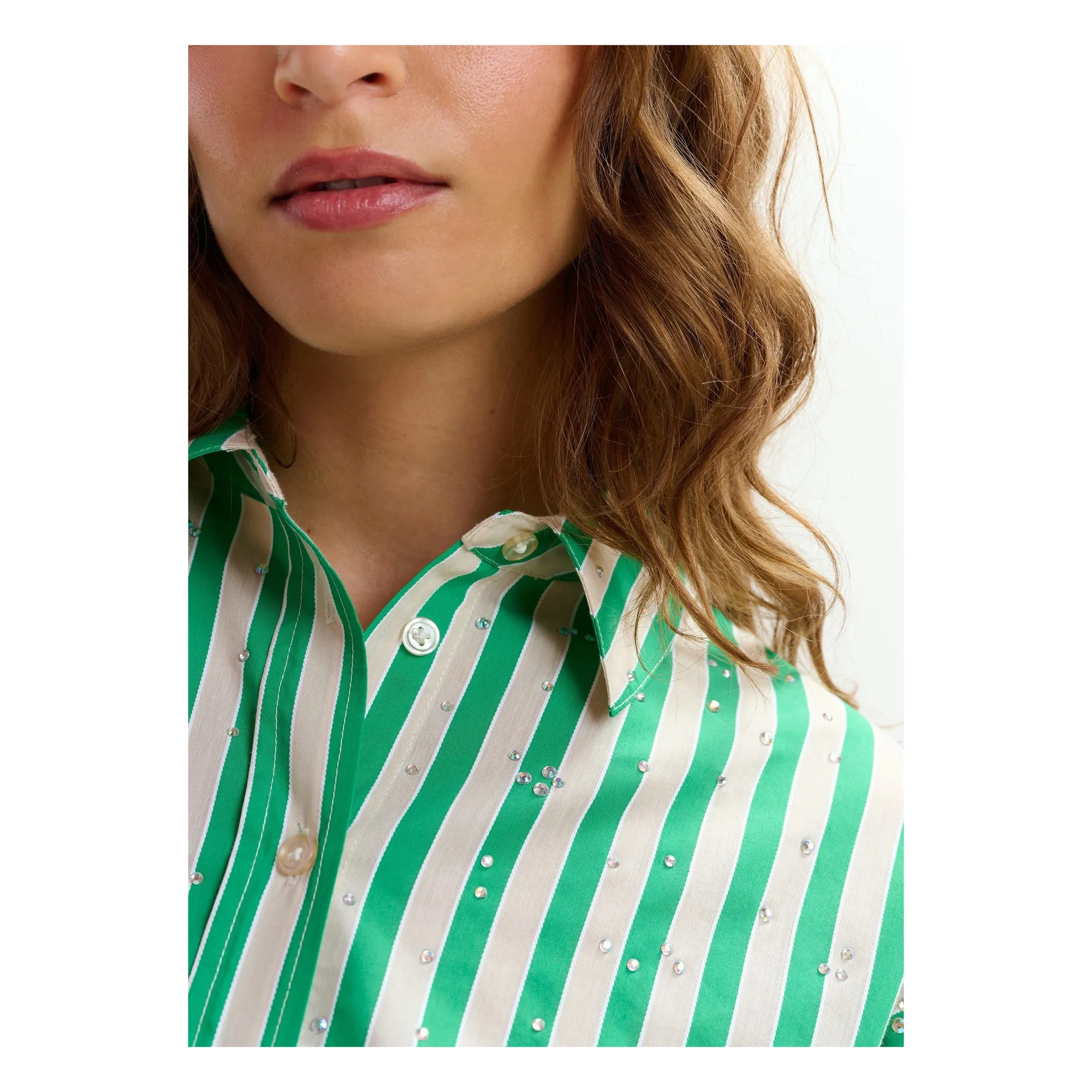 Chemise Rayures Jelief | Vert- Image produit n°4