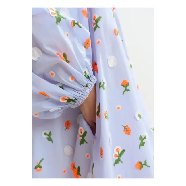 Robe Jalen Broderies | Bleu ciel