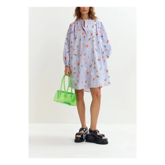 Robe Jalen Broderies | Bleu ciel