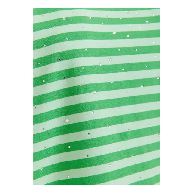 Camiseta Joste Strass Stripes | Verde