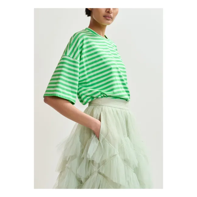 Camiseta Joste Strass Stripes | Verde