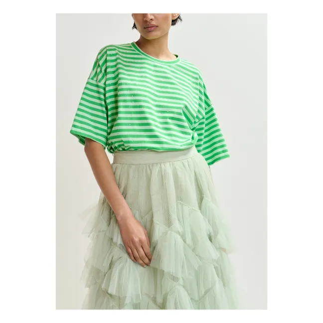 Camiseta Joste Strass Stripes | Verde