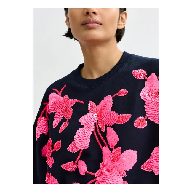 Sweat Jaga Broderies | Bleu marine