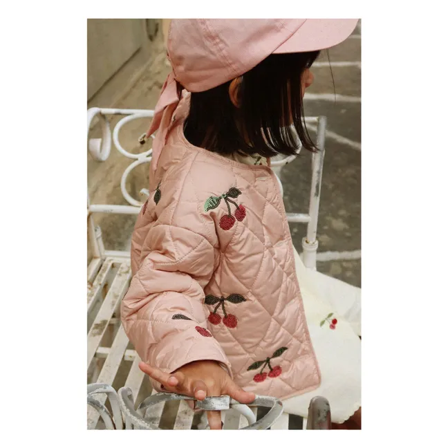Veste Matelassée Sequins Flora Cerises | Rose