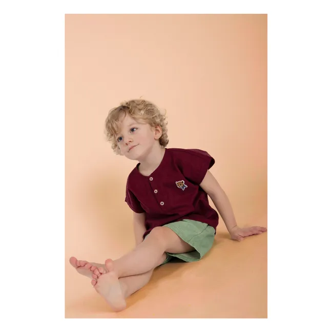 Kurta Blouset Lin | Bordeaux
