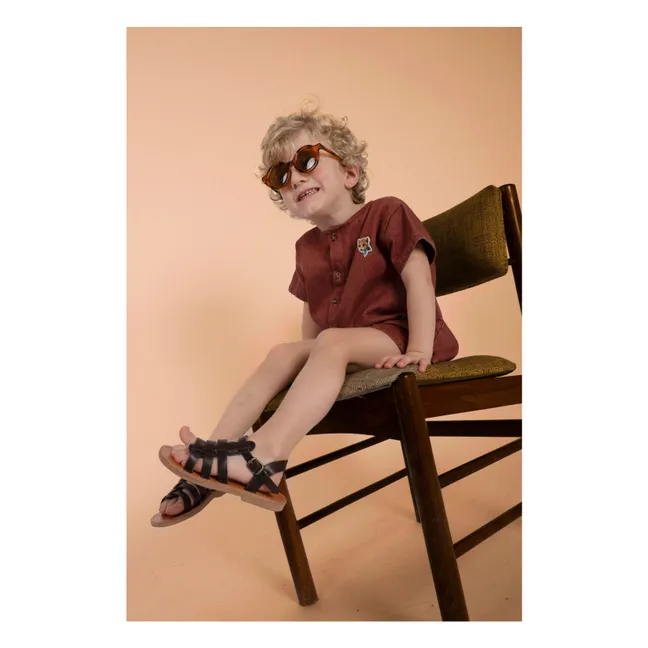 Arsene Denim Playsuit  | Terracotta
