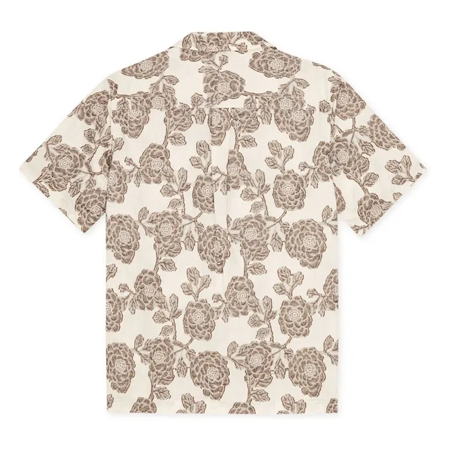 Camisa Lesley Jacquard de manga corta | Marfil