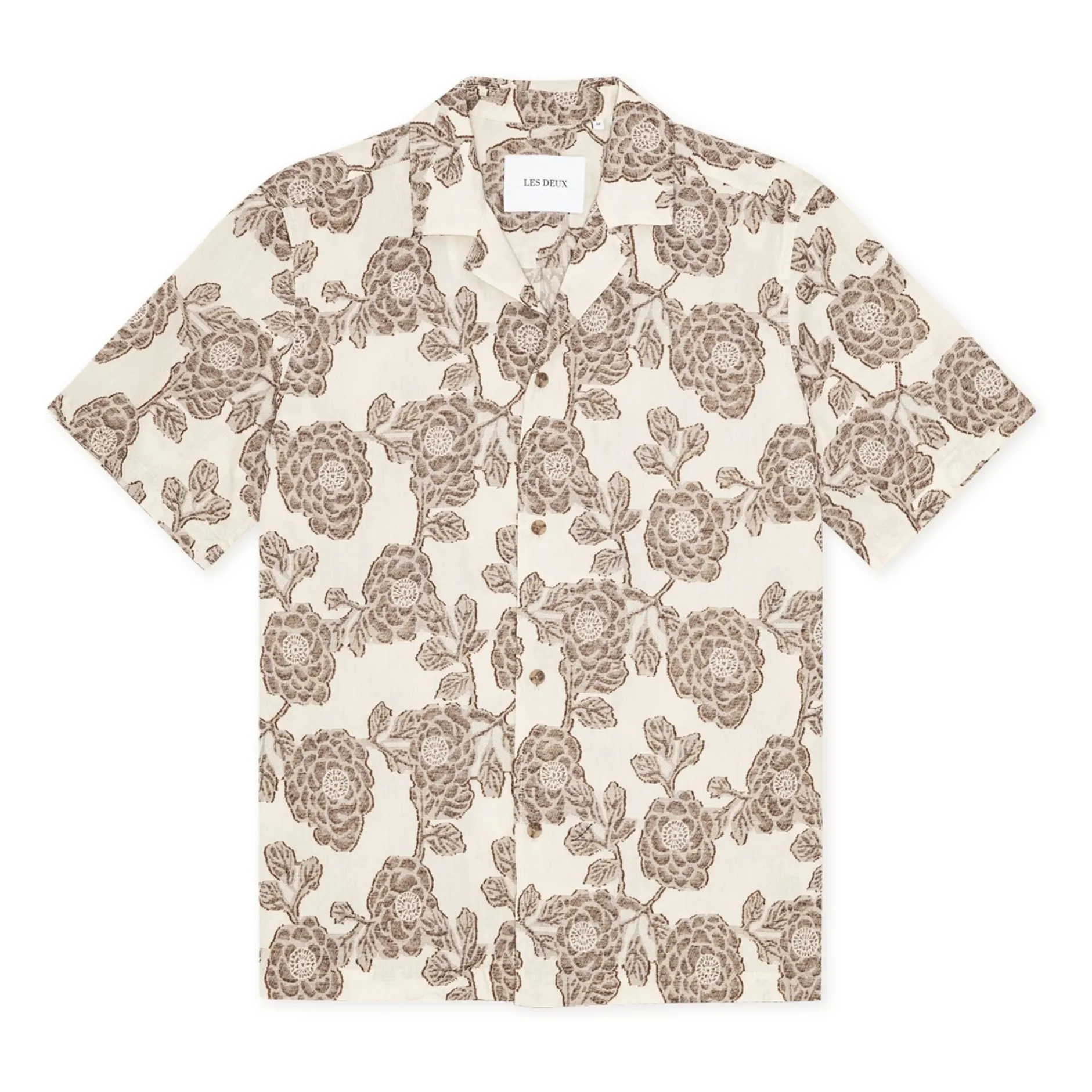 Les Deux Ivory Lesley Jacquard Short Sleeve Shirt