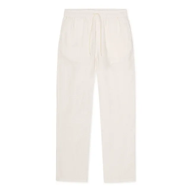 Patrick Pantalones de lino  | Crema
