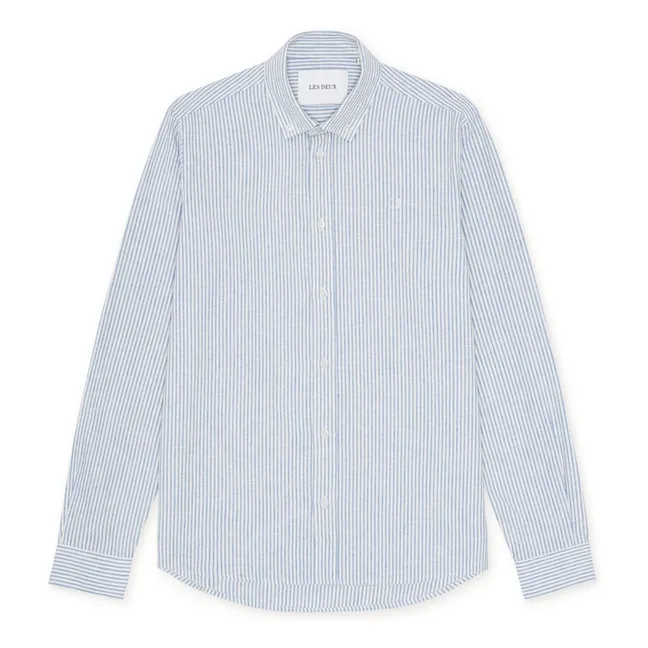 Chemise Rayée Konrad Lin | Bleu azur