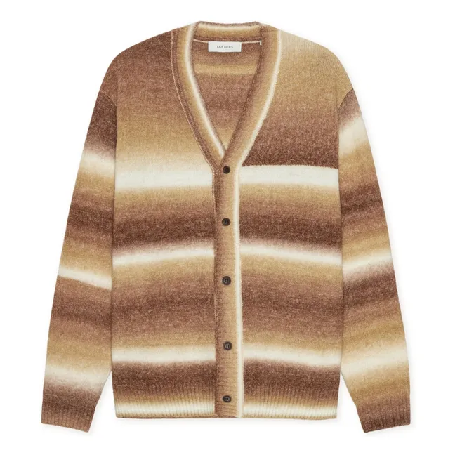 Cardigan Boston Gradient Maille | Marron clair 