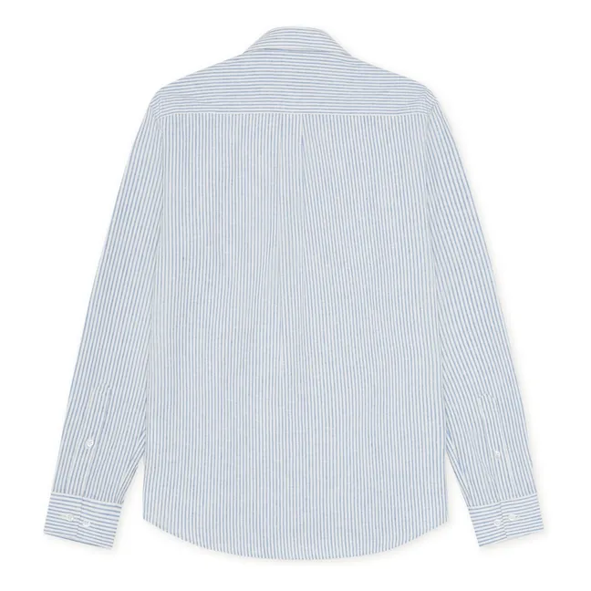 Chemise Rayée Konrad Lin | Bleu azur