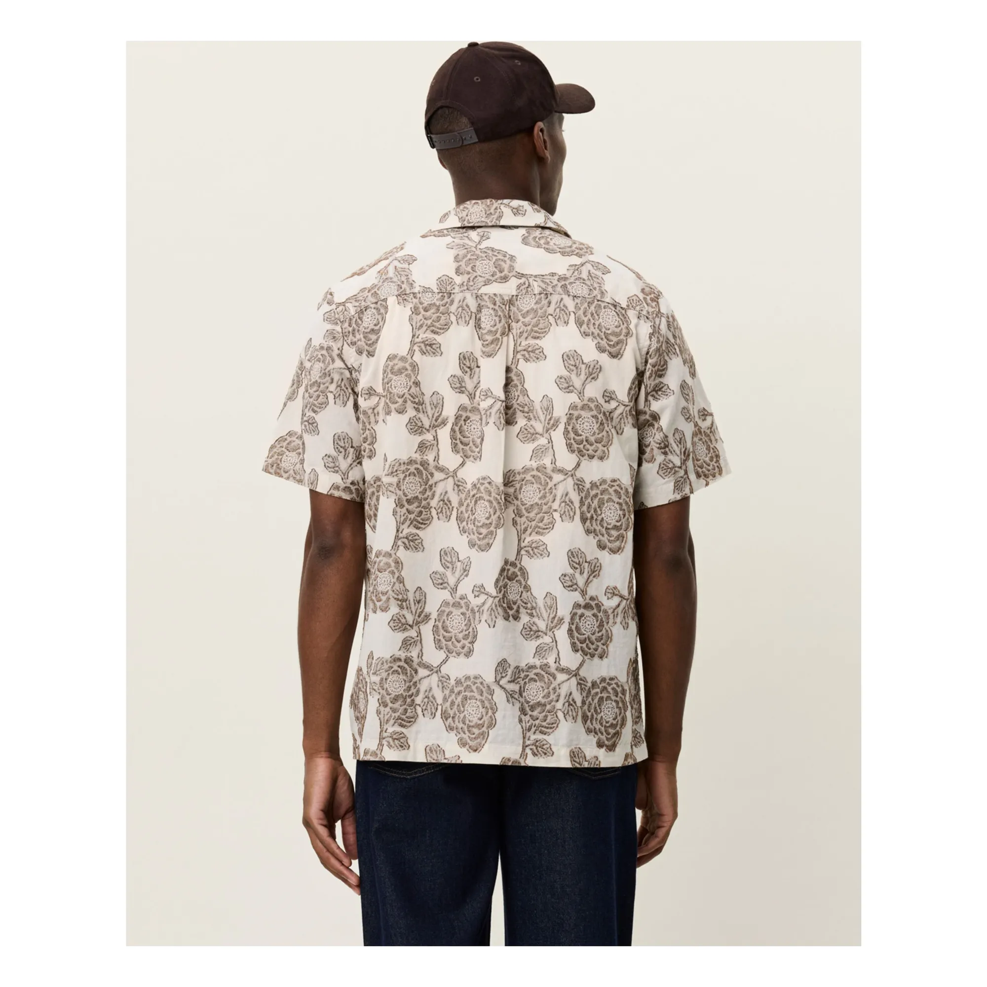 Chemise Manches Courtes Lesley Jacquard | Ivoire- Image produit n°2